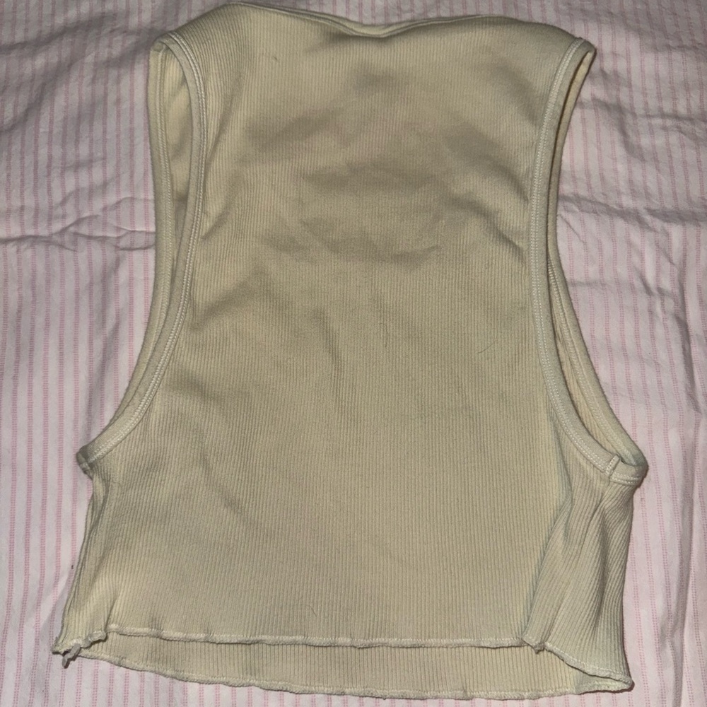 SKIMS Cream Ribbed Top - Picture 3 of 3